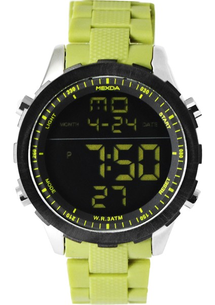 Yeşil Alaşım Kasa Mexda Dijital Erkek Saat Çift Ekran Sıcak Satış Paslanmaz Çelik Kasa 5 Atm Su Geçirmez Moda Saat Özel Logo Montre Enfant (Yurt Dışından)