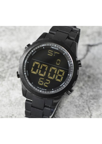 Yeşil Alaşım Kasa Mexda Dijital Erkek Saat Çift Ekran Sıcak Satış Paslanmaz Çelik Kasa 5 Atm Su Geçirmez Moda Saat Özel Logo Montre Enfant (Yurt Dışından) fırsatları