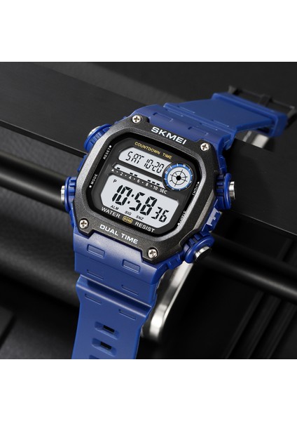 Mavi Dijital Saat Özel Yapılmış Logo Erkek Spor Saatleri Üreticisi Oem Kabul Edilebilir Tasarım 2126 Kol Saati 50 Metre Su Geçirmez Dijital Saat (Yurt Dışından) fırsatları