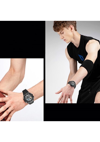 Sbb Serin Montre Homme 5ATM Su Geçirmez LED Spor Saatler Erkekler Marka Erkek Erkekler Için Özel Dijital Saatler Relogio Dijital (Yurt Dışından)
