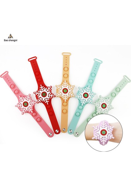 Yeşil Saat & Dijital & Karikatür Kar Şekli Silikon Pop Kayış Dijital LED Saat Çocuklar Öğrenme Süresi 3D Kapaklı Saat Çocuklar Için Noel Hediyesi (Yurt Dışından)