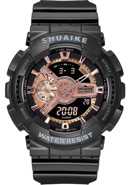 Pembe 922 En Çok Satan Moda Büyük Boy Serin Çift Ekran Spor Kuvars Kol Saati Lüks Elektronik Analog Erkek Izle (Yurt Dışından)