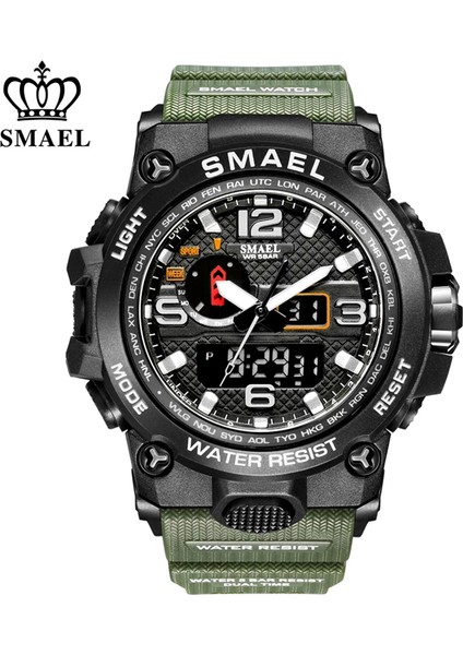 Stil 9 Smael Reloj 1545 Erkekler Spor Çift Ekran Analog Dijital LED Elektronik Kuvars Saatı Su Geçirmez Yüzme Spor Izle (Yurt Dışından) fiyatları
