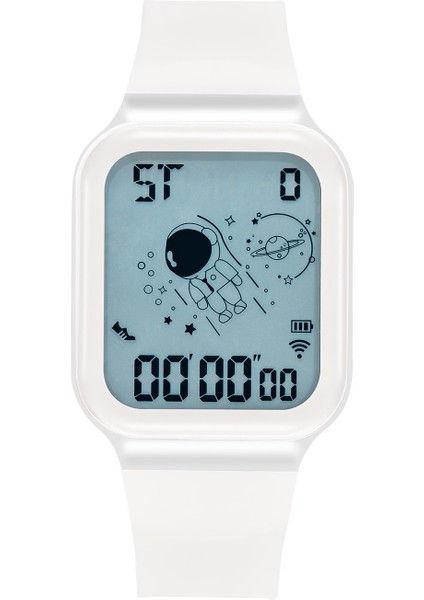Beyaz 1089 Yeni Analog Dijital Saat LED Dijital Astronot Çocuklar Için Serin Saatler Çalar Saat Su Geçirmez Aydınlık Relojes De Nios LED Izle (Yurt Dışından)