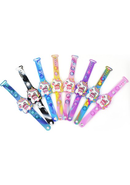 Stil 1 Sevimli ve Fonksiyon Çocuk Karikatür Unicorn Dijital Saat Çevirme Açık Kabarcık Silikon Izle LED Mini Bilezik Çocuk Izle (Yurt Dışından) modelleri