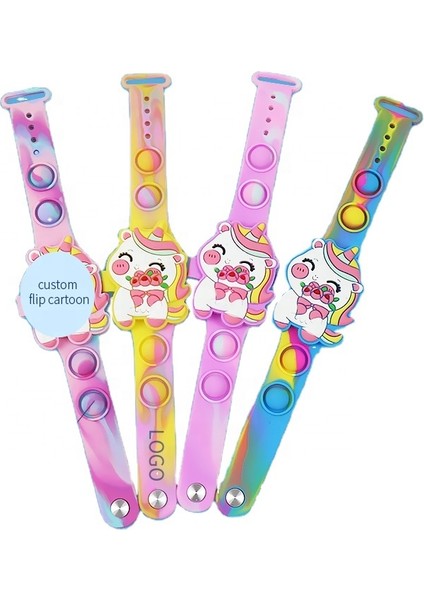 Stil 1 Sevimli ve Fonksiyon Çocuk Karikatür Unicorn Dijital Saat Çevirme Açık Kabarcık Silikon Izle LED Mini Bilezik Çocuk Izle (Yurt Dışından) fırsatları