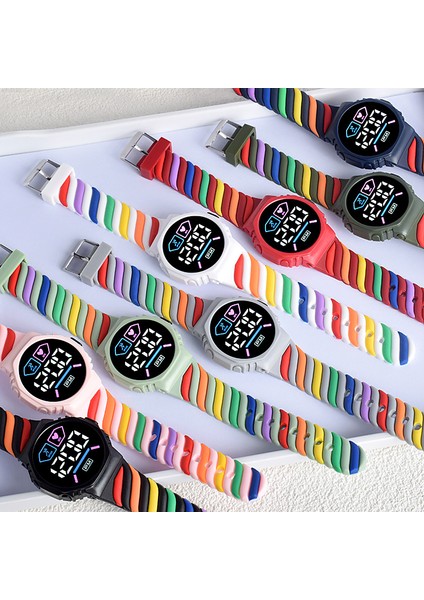 Kırmızı Moda LED Elektronik Saat Çocuklar Için Dijital Saat Öğrencileri Yaratıcı Doğa Sporları Yuvarlak Çocuk Elektronik Saat Gökkuşağı Cam 8mm (Yurt Dışından) fırsatları