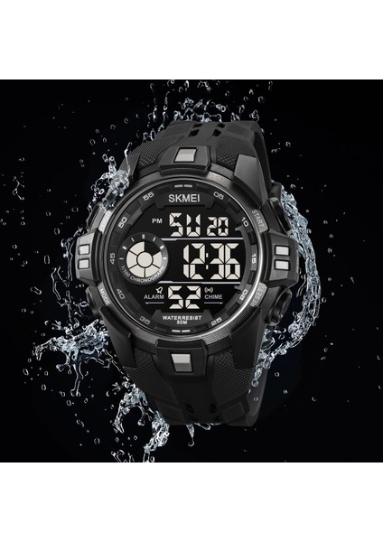 Altın Dijital Saat Özel Logo 2123 5ATM Su Geçirmez Reloj Yuvarlak Beyaz Renk Erkekler Kronograf Çift Zamanlı Ekran Açık Spor Dijital Saat (Yurt Dışından) fırsatları