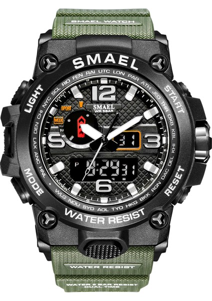 SMEA7901 Smael 1545D Erkekler Japonya Dijital Saat Analog Dijital Lüks Erkekler Için LED Ekran Kauçuk Spor Saatler (Yurt Dışından)