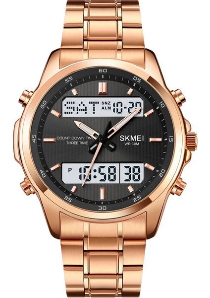 Rose Glod Beyaz Dijital Saat Skmei 2049 Reloj Dijital Erkek Saatler Erkekler Su Geçirmez Spor Izle Spor Paslanmaz Çelik Kol Saati Relojes (Yurt Dışından)