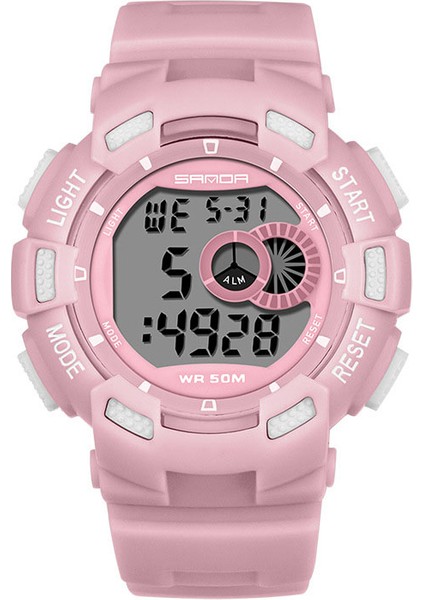 Kırmızı Moda ve Spor Yaratıcı Güzel Pembe Çocuk Dijital Saatler Reçine Kayış Suya Dayanıklı Hafta Ekran Basit Spor Kol Saati (Yurt Dışından) fırsatları