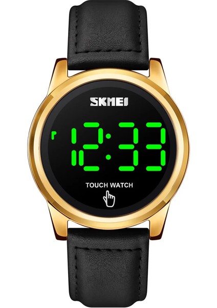 Resim Olarak Altın Deri Skmei 1684 Hareketi LED Ekran Spor Oem Saatler Özel Logo Erkekler Bilek Su Geçirmez Erkekler Için Dijital Saatler (Yurt Dışından)