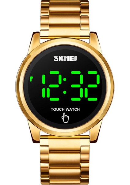 Resim Olarak Altın Deri Skmei 1684 Hareketi LED Ekran Spor Oem Saatler Özel Logo Erkekler Bilek Su Geçirmez Erkekler Için Dijital Saatler (Yurt Dışından)