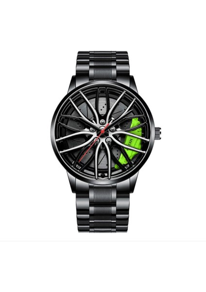 C2 HW011 Erkek Lüks Saatler Spor Araba Saatler 3D Spor Jant Hub Tekerlek Kol Saati Araba Kuvars Erkek Saatler Yaratıcı Relogio Masculi (Yurt Dışından)