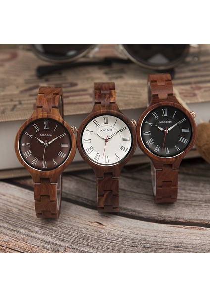 Beyaz Dodo Geyik Oem Miyota Kuvars Izle Özelleştirilebilir Logo Hediye Kutusu Ambalaj Kadın Ahşap Yuvarlak Ahşap Cn;gua Marka Tasarımı Basit 2020 (Yurt Dışından) modelleri