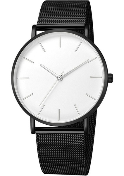 Stil 6 Örnek Modern Moda Siyah Kuvars Izle Erkek Kadın Örgü Bilezik Yüksek Kaliteli Rahat Kol Saati L0222-1 (Yurt Dışından)