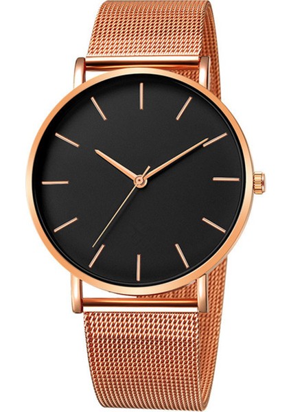 Stil 6 Örnek Modern Moda Siyah Kuvars Izle Erkek Kadın Örgü Bilezik Yüksek Kaliteli Rahat Kol Saati L0222-1 (Yurt Dışından)