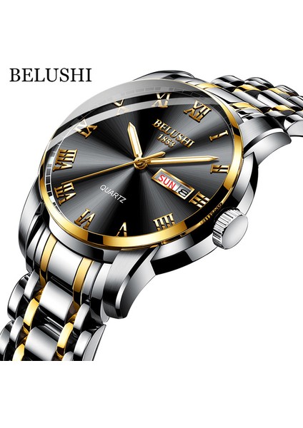 B Belushi 556 Yeni Erkek Kuvars Izle Lüks Otomatik Su Geçirmez Saatler Paslanmaz Çelik Trend (Yurt Dışından) modelleri
