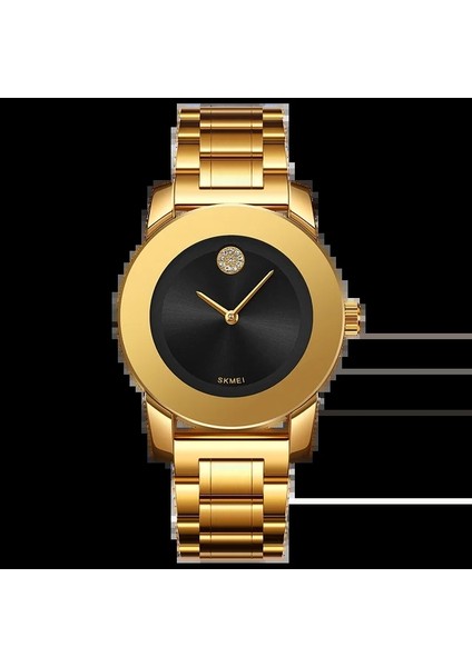 B Skmei Bilek Su Geçirmez Günlük Elbise Altın Renk Bayanlar Taklidi Su Geçirmez Relogio Feminino Kuvars Izle Moda Ince Saatler (Yurt Dışından)