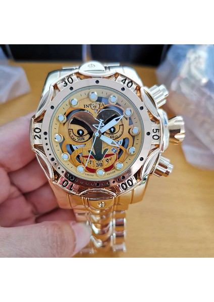 Yeşil Mor Beyaz Yüzey Yuvarlak 2022 Invic Reloj Moda Sıcak Satış Invic Izle Erkek Kuvars Palyaço Izle (Yurt Dışından) indirimleri