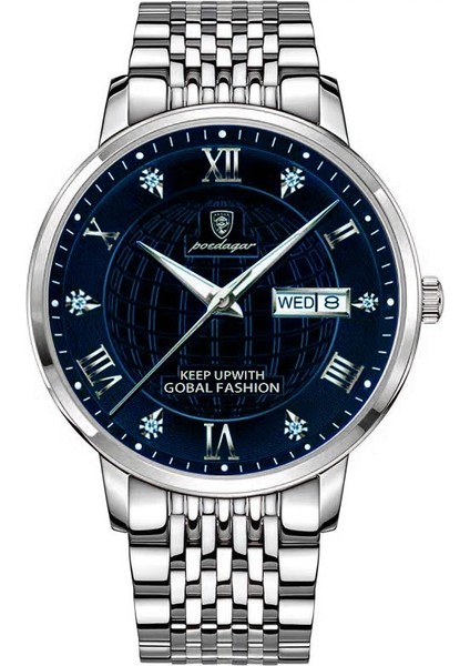 PDG863-2 Poedagar Erkekler Izle Moda Iş Kuvars Saatler Üst Isviçre Marka Lüks Su Geçirmez Aydınlık Paslanmaz Leke Erkek Kol Saatleri (Yurt Dışından)
