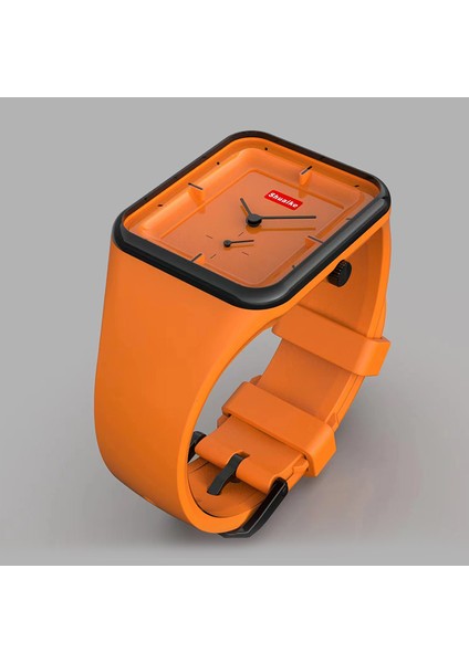 Turuncu 1077 Yeni Erkek Izle Dikdörtgen Yeşil Renk Kayış Kuvars Izle Moda Lüks Marka Siyah Erkek Spor Relogio Izle (Yurt Dışından)