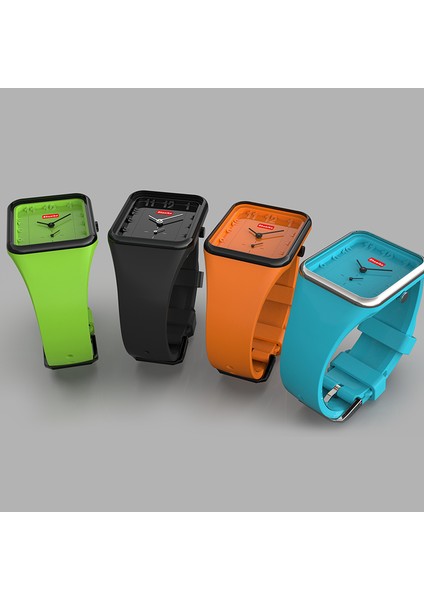 Turuncu 1077 Yeni Erkek Izle Dikdörtgen Yeşil Renk Kayış Kuvars Izle Moda Lüks Marka Siyah Erkek Spor Relogio Izle (Yurt Dışından)