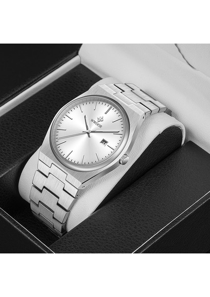 Gümüş Altın Wwoor S901WATCH Sıcak Satış Wwoor S901 Erkek Kol Saati Iş Yuvarlak Tarih Paslanmaz Çelik Saat Safir Kristal Kuvars Saatler (Yurt Dışından) indirimleri