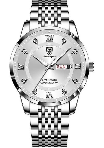F Adam Moda Lüks Moda Kare Kuvars Izle Erkekler Kadınlar Için Paslanmaz Çelik Kol Saati Spor Bilek Saatler Reloj Mujer Zegarek Damski (Yurt Dışından)