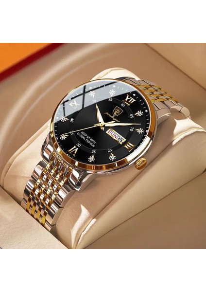 F Adam Moda Lüks Moda Kare Kuvars Izle Erkekler Kadınlar Için Paslanmaz Çelik Kol Saati Spor Bilek Saatler Reloj Mujer Zegarek Damski (Yurt Dışından)