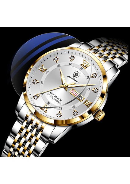 F Adam Moda Lüks Moda Kare Kuvars Izle Erkekler Kadınlar Için Paslanmaz Çelik Kol Saati Spor Bilek Saatler Reloj Mujer Zegarek Damski (Yurt Dışından)