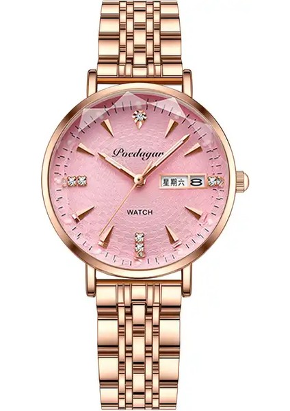 04 312 Poedagar 312 Kadın Izle Moda Iş Lüks Saat Takvim Çelik Bant Spor Su Geçirmez Aydınlık Bayan Kuvars Saatler (Yurt Dışından) fiyatları