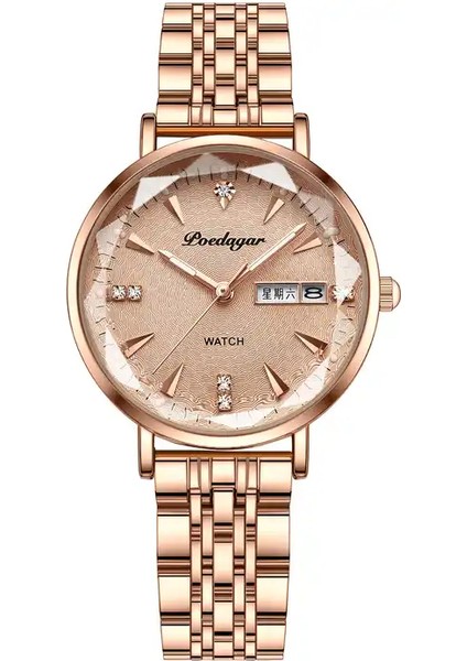 04 312 Poedagar 312 Kadın Izle Moda Iş Lüks Saat Takvim Çelik Bant Spor Su Geçirmez Aydınlık Bayan Kuvars Saatler (Yurt Dışından) indirimleri