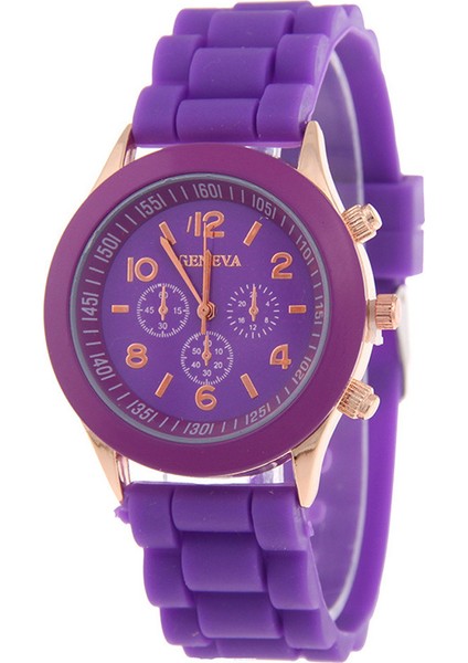 Yeşil 1 Adet/takım Fabrika Kaynağı Cenevre Silikon Izle Erkekler ve Kadınlar Için Çok Yönlü ve Şık Kuvars Saatler (Yurt Dışından) modelleri