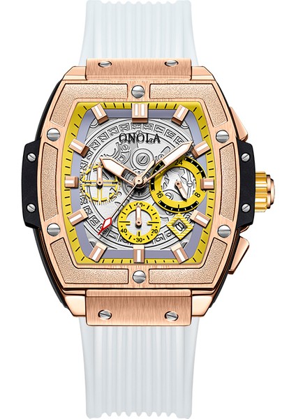 Stil 6 ON6825B Onola 6825 Erkekler Lüks Kuvars Yeni Stil Moda Erkekler Için Saatler Spor Su Geçirmez Bilek Izle Cam Erkek Saatler Kol Saatleri (Yurt Dışından)