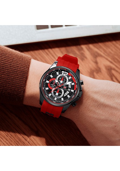 MFA7721 Resim Olarak Mini Odak 0350 Izle Moda Saatler Erkekler Için Üst Marka Su Geçirmez Kuvars Saatler Büyük Kadran Aydınlık Kronograf Takvim Reloj (Yurt Dışından)