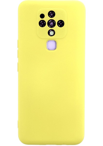 Tecno Camon 16 Kılıf Nano Içi Kadife Silikon - Sarı 300099