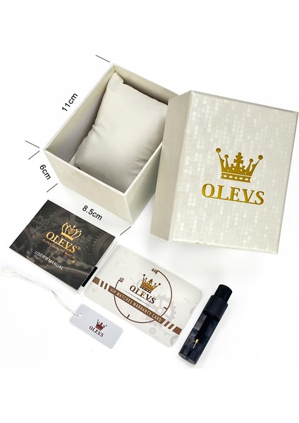 Box_-3 Mekanik Saat Olevs 6609 Lüks Marka Moda Spor Mekanik Erkek Saat Klasik Takvim Tarih Suya Dayanıklı Özelliği Deri Bantlı Saat (Yurt Dışından)