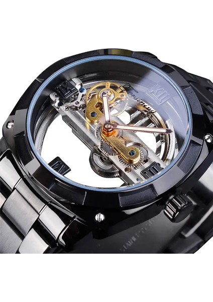 Erkek-Altın Resim Olarak Forsining GMT1165 Yeni Model Adam Otomatik Izle Mekanik Üst Paslanmaz Bant T-Kazanan Erkek Saat Kol Saatleri Relojes Hombre (Yurt Dışından) fırsatları