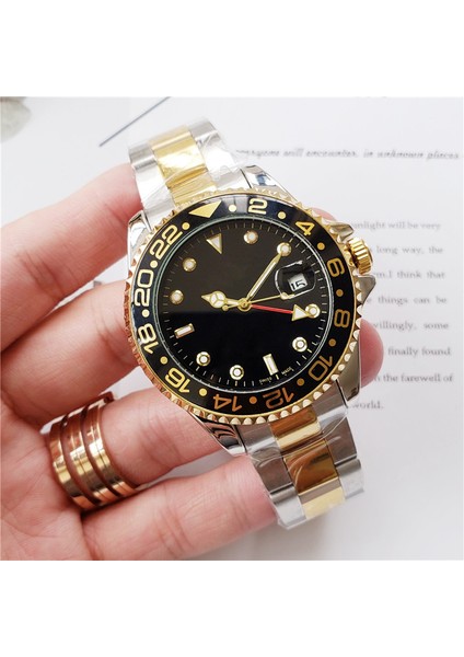 11 Ro Lexable Greenwich Ünlü Saat 4-Pin Çelik Kayış Emek Gmt Erkek Saati Üst Düzey Marka Mekanik Saat Üreticisi Wholesa (Yurt Dışından)