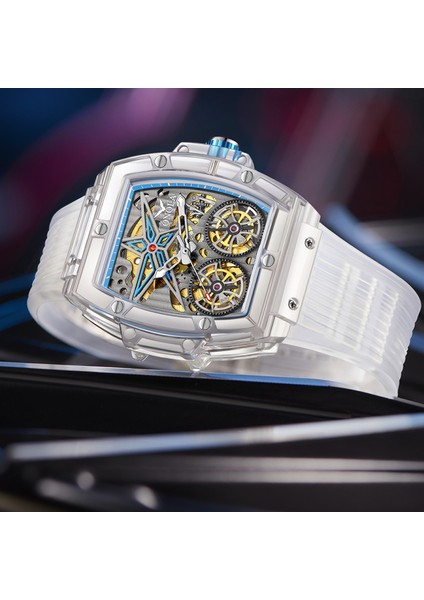 Beyaz Yeşil 1 Onola 6828 Lüks Saatler Erkekler Izle Mekanik Tourbillon Kol Saati 3 M Su Geçirmez Otomatik Saat (Yurt Dışından)