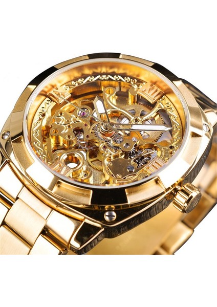 C3 Elips Otomatik Saatler Erkekler Moda Mekanik Steampunk Elbise Erkekler Izle Üst Marka Lüks Paslanmaz Çelik Otomatik Iskelet Izle (Yurt Dışından)