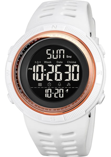 Beyaz Skmei 2070 Relojes Digitales Para Hombre Su Geçirmez 50M Skmei 2070 Relojes Erkek Dijital Saat Bilek Sporu Digitales Deportivos Para Hombre (Yurt Dışından)