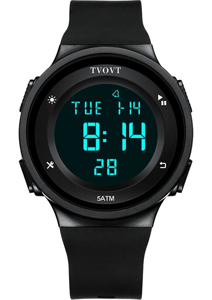 Açık Mavi Tvovt 8801 Dijital Saat Su Geçirmez Spor Saat (Yurt Dışından)