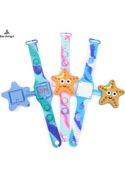 Stil 6 Çizgi Film ve Çocuk Oyuncakları ve Saat Denizyıldızı Karikatür Pop Kabarcık Izle Hayvan Şekli Silikon Bileklik Bilek Saati Çocuklar Su Geçirmez Dijital LED Saat (Yurt Dışından) indirimleri