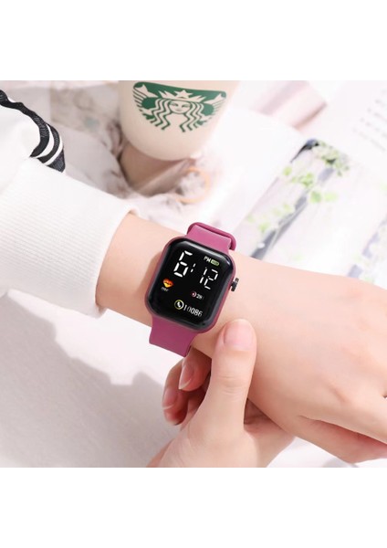 Beyaz LED Dijital Saat C001 Erkek Kadın LED Saatler Unisex Dijital Saat Elektronik Saat Kalp Erkek Kadın Izle Spor Kol Saati Erkekler Kızlar Için (Yurt Dışından)
