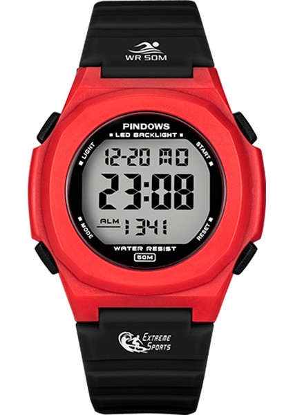 PDS-8007-N3 Moda Pasnew Özel Tasarım Moda Iş Aydınlık Su Geçirmez Üretici Casual Erkek Kronograf Dijital Gümüş LED Saat (Yurt Dışından)