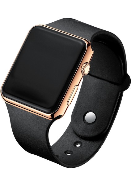 Stil 4 1 Spor Dijital Saat Kadın Erkek Kare LED Silikon Elektronik Kadın Saatleri Saat Dijital (Yurt Dışından)