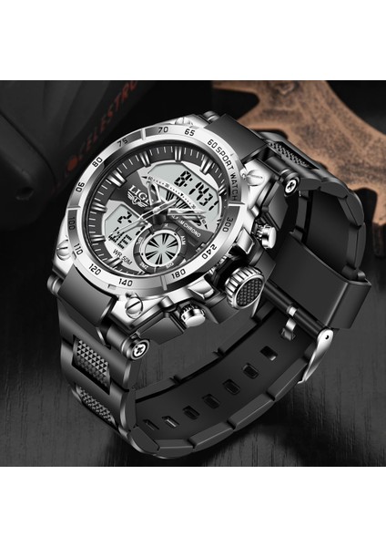 LG8971A Dijital Saat Lige 2023 Erkek Dijital Saat 5ATM Su Geçirmez Spor Kol Saati Quartz Saat Erkekler Için Saat Relogio Masculino (Yurt Dışından)