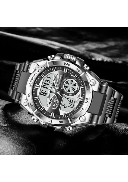 LG8971A Dijital Saat Lige 2023 Erkek Dijital Saat 5ATM Su Geçirmez Spor Kol Saati Quartz Saat Erkekler Için Saat Relogio Masculino (Yurt Dışından)